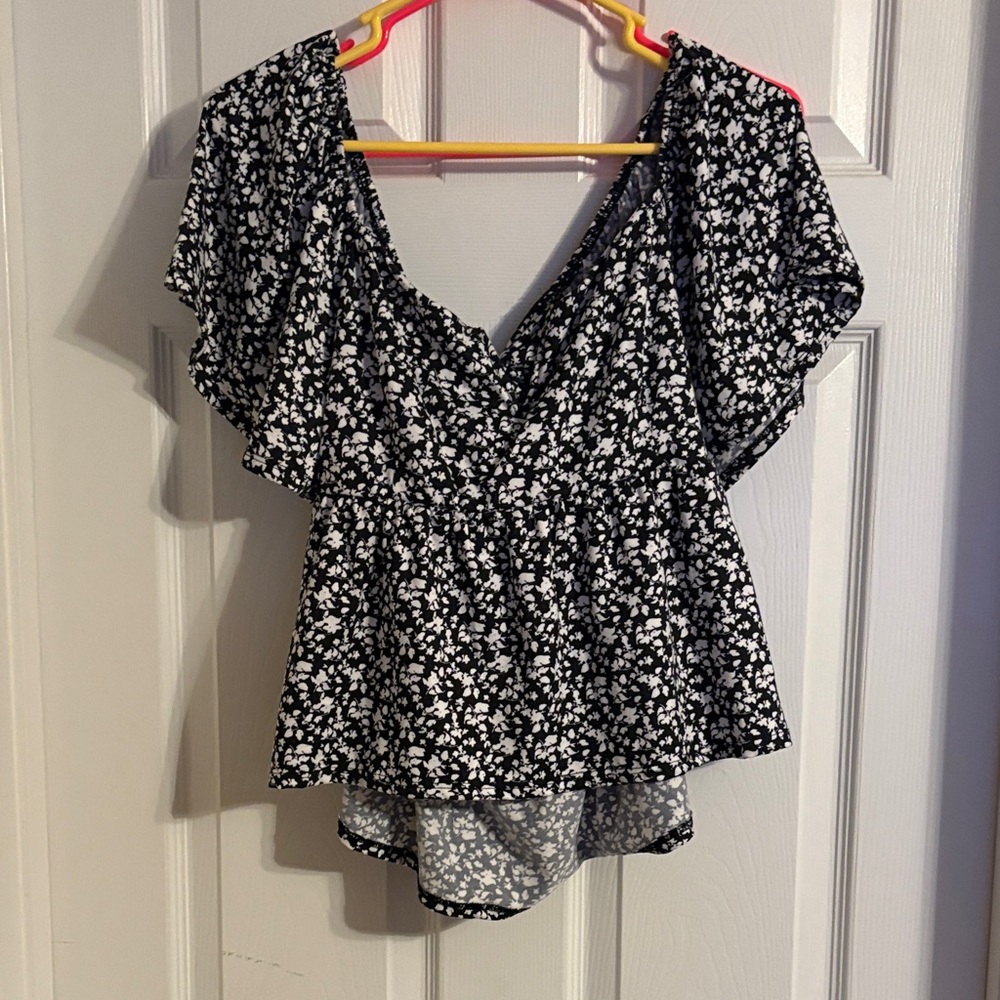 Black and White Floral Dress